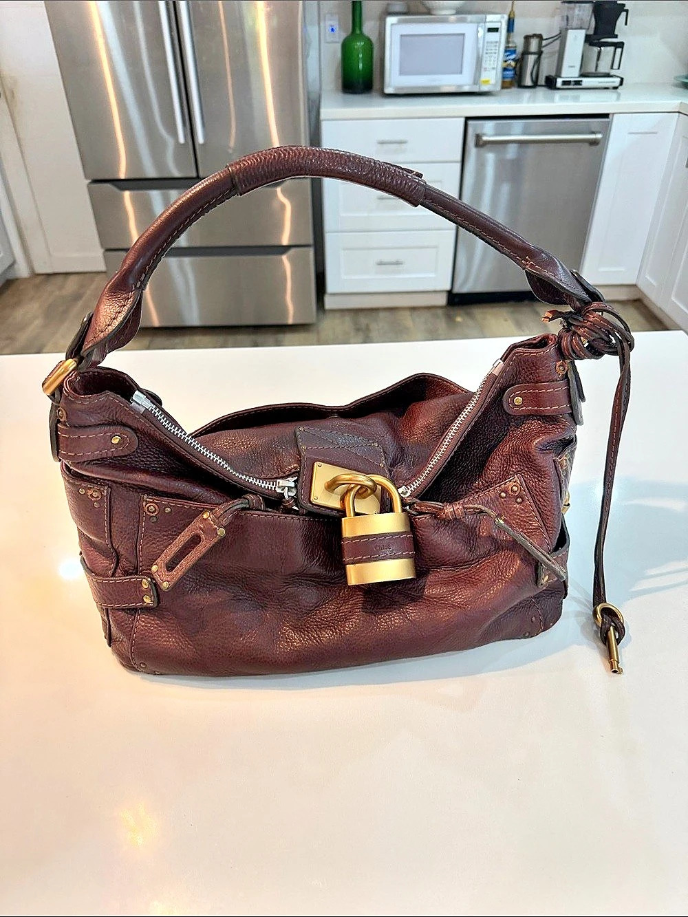 Chloé Paddington Leather Hobo Bag in Brown🔐